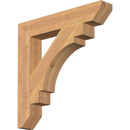 Ekena Millwork Merced Slat Smooth Bracket, Western Red Cedar, 3 1/2"W x 22"D x 22"H BKT04X22X22MRC06SWR